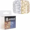 A product shot of LED string lights and its packaging. Voir les images du produit