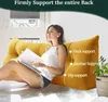 Großes ergonomisches Kopfteilkissen Keilkissen aus Samt, Produktbild-Vorschau 3