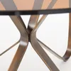 Stůl LUNGO 120x120 hnědý/zlatý Náhled obrázku produktu 5