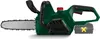 A green and black electric chainsaw is shown against a white background. Produktbild-Vorschau