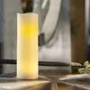 LED Kerze 30cm Wachs Creme mit Timer Flackereffekt Produktbild-Vorschau 3