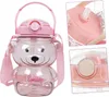 Rosa Wasserflasche mit Griff SWEET BEAR 1000 ML BD27 Produktbild-Vorschau 2