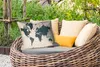 MuchoWow® Outdoor Kissen - Weltkarte - Blau - Braun - 50x30 Produktbild-Vorschau 3