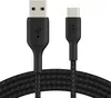 Belkin USB-C/USB-A Kabel      3m ummantelt, schwarz  Produktbild-Vorschau 2