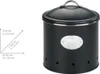 A black storage container with dimensions shown in a diagram. Produktbild-Vorschau