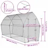 vidaXL Klec pro kuřata stříbrná 400x105x182 cm Pozinkovaná Náhled obrázku produktu 6