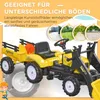 HOMCOM Trettraktor mit Anhänger Tretauto Traktor und Produktbild-Vorschau 6