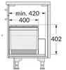 Hailo Abfallsystem Einbau Schublade 80cm Einbaumülleimer Produktbild-Vorschau 4