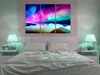 Vlies Leinwandbild - Wonderful Aurora (3 Parts) 90x60 cm Produktbild-Vorschau 2