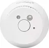 A white Homematic smoke detector is shown from a top-down perspective against a white background. Voir les images du produit