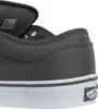 Close-up view of the heel and side of a gray Vans shoe. Produktbild-Vorschau