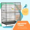 PawHut Vogelkäfig Vogelbauer mit Sitzstangen, Vogelhaus mit Produktbild-Vorschau 4