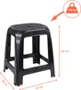 3.03 Sgabello in plastica di colore nero - circa 46 x 41 x Anteprima dell’immagine prodotto 2
