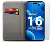 Etui Z Klapką Do Iphone 16 Zamykane Czarne Futerał + Szkło Podgląd zdjęcia produktu 8