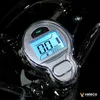 Close-up of an electric scooter's digital display and handlebars. Produktbild-Vorschau