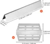 Two types of stainless steel grill parts are shown with dimensions and quantities. Produktbild-Vorschau
