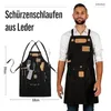 Canvas Arbeitsschürze, Grillschürze BBQ Kochschürze Art Produktbild-Vorschau 5