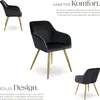 tectake® Esszimmerstuhl Marilyn gepolstert, in Samtoptik 58 Produktbild-Vorschau 3