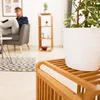 Relaxdays Bambus Regal, abgerundetes Standregal, schmales Produktbild-Vorschau 5