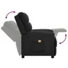 masážne kreslo vidaXL Black Fabric Náhľad obrázku produktu 4