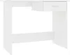 A white desk with a single drawer is shown against a white background. Podgląd zdjęcia produktu