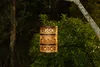 A decorative lantern hanging from a tree branch at dusk. Produktbild-Vorschau