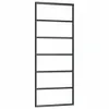vidaXL Posuvné dvere s kovaním ESG sklo a hliník 76x205 cm Náhľad obrázku produktu 3