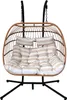 A hanging chair with cushions on a white background. Podgląd zdjęcia produktu