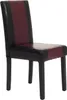 A single dining chair with a black and red upholstered seat and back, and dark wooden legs, isolated on a white background. Náhľad obrázku produktu