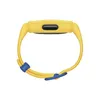 A yellow Fitbit Ace 3 fitness tracker with a blue clasp, shown against a white background. Produktbild-Vorschau