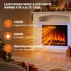 HOMAVO 23 Zoll Elektrokamin Kaminumbau LED Lichtband 1000W Produktbild-Vorschau 2