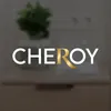 A blurred background of a desk with a plant and a laptop, with the word CHEROY prominently displayed in the foreground. Produktbild-Vorschau