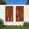 vidaXL Décoration murale de jardin en 2 parties 105x55 cm Voir les images du produit 2