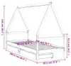 vidaXL Dětská postýlka se zásuvkami 90x200 cm borovicový Náhled obrázku produktu 8