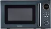 Front view of a gray microwave oven. Voir les images du produit