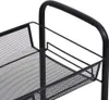 vidaXL Kuchynský vozík 3 police čierny 46x26x64 cm železo Náhľad obrázku produktu 5
