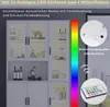 okwish Vitrine 120 x 40 x 200cm mit LED-Licht und Türen für Produktbild-Vorschau 5