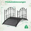 COSTWAY Zahradní mostek, 118 cm, kovový, mostek přes Náhled obrázku produktu 3