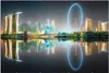 Wallario Wandbild Singapur bei Nacht, Größe: 61 x 91,5 cm, Produktbild-Vorschau 1