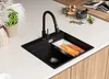 PRIMAGRAN Spülbecken Alles Schwarz 58x53cm, Granitspüle 1 Produktbild-Vorschau 7