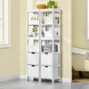 SoBuy FRG126-W Badezimmerschrank Badezimmer Hochschrank Produktbild-Vorschau 2