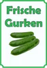 Frische Gurken Schild Hochkant A2 Rückseite selbstklebend Produktbild-Vorschau 1
