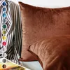 Lionmood Premium Samt Kissenbezug Braun 40x40cm -1er- Produktbild-Vorschau 1