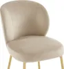 Barhocker 2er-Set - Samt & Goldfarbenes Metall - Beige - Produktbild-Vorschau 4