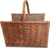 Naturale Cesto Portalegna in Vimini 50x35 cm con Manici – Anteprima dell’immagine prodotto 7