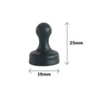 Set di 6 calamite al neodimio forma PEDINA nera 19x25 mm Anteprima dell’immagine prodotto 2
