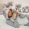Onesie Kigurumi Pyjamas Mickey Mouse Verkleidung Kostüm Produktbild-Vorschau 3