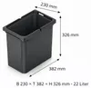 Envi Free Poubelle 20836 Gris 22 litres 230 x 382 x 326 mm Voir les images du produit 4
