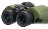 A close-up, studio shot of a pair of green and black binoculars against a white background. Podgląd zdjęcia produktu