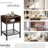 Table de chevet HARLOW 40,5x40,5x59cm - Bois foncé Voir les images du produit 7
